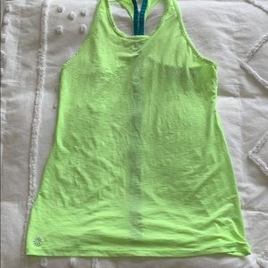 lime green muscle exercise top